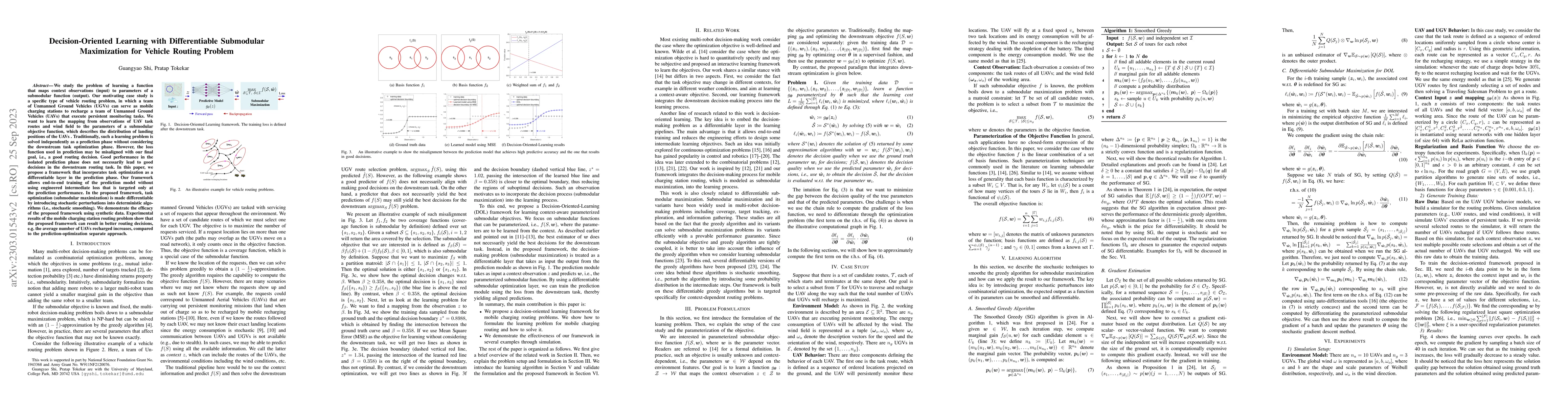 Thumbnail for Decision-Oriented Learning with Differentiable Submodular Maximization
  for Vehicle Routing Problem