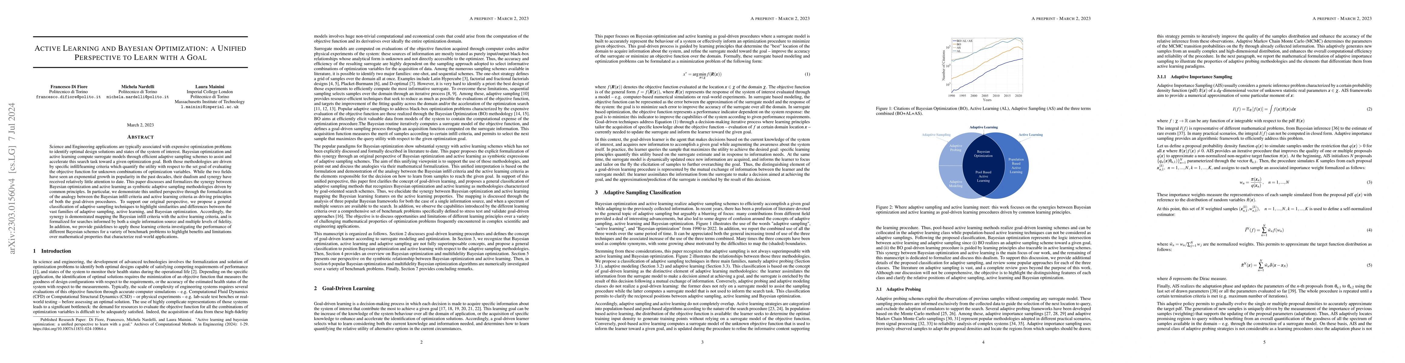 Thumbnail for Active Learning and Bayesian Optimization: a Unified Perspective to
  Learn with a Goal