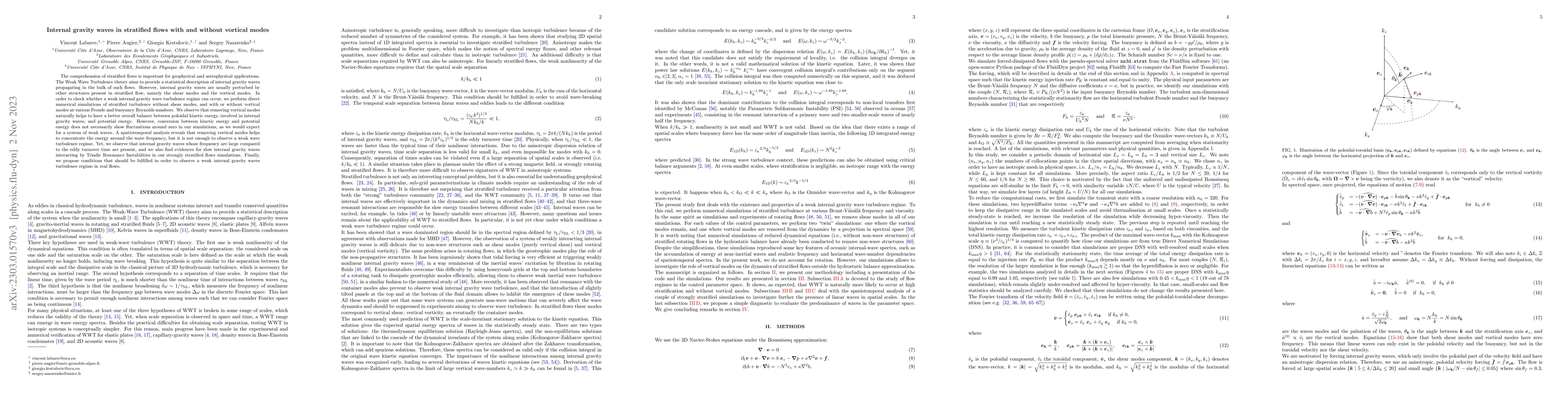Thumbnail for Internal gravity waves in stratified flows with and without vortical
  modes