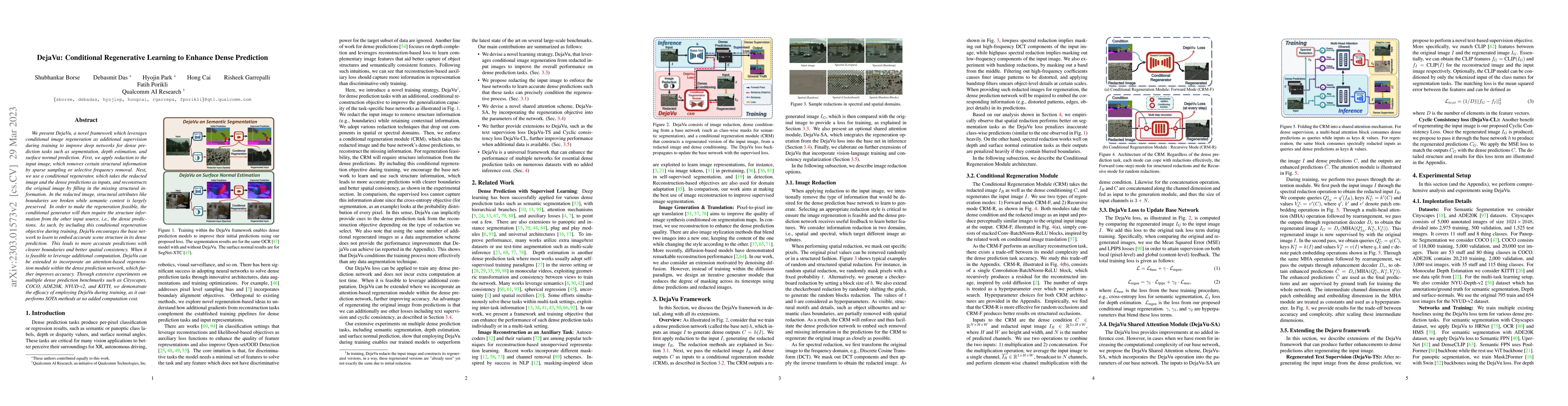 Thumbnail for DejaVu: Conditional Regenerative Learning to Enhance Dense Prediction