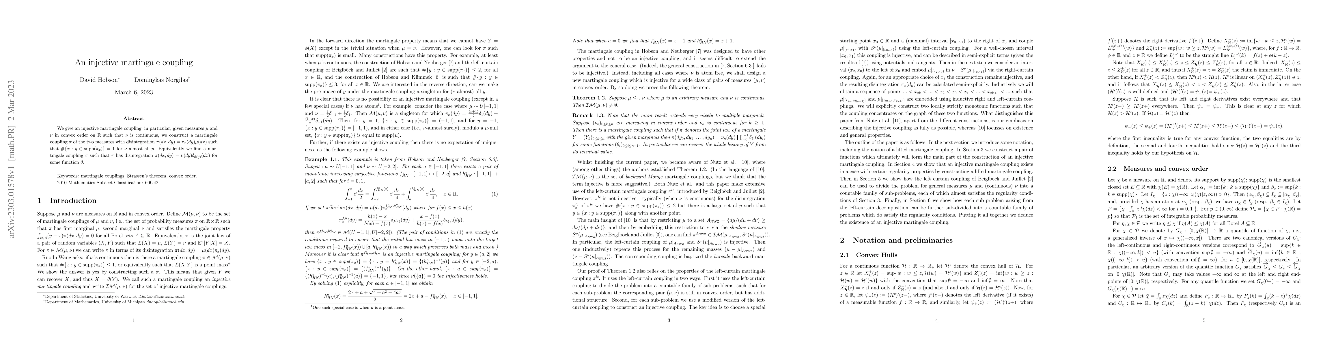 Thumbnail for An injective martingale coupling