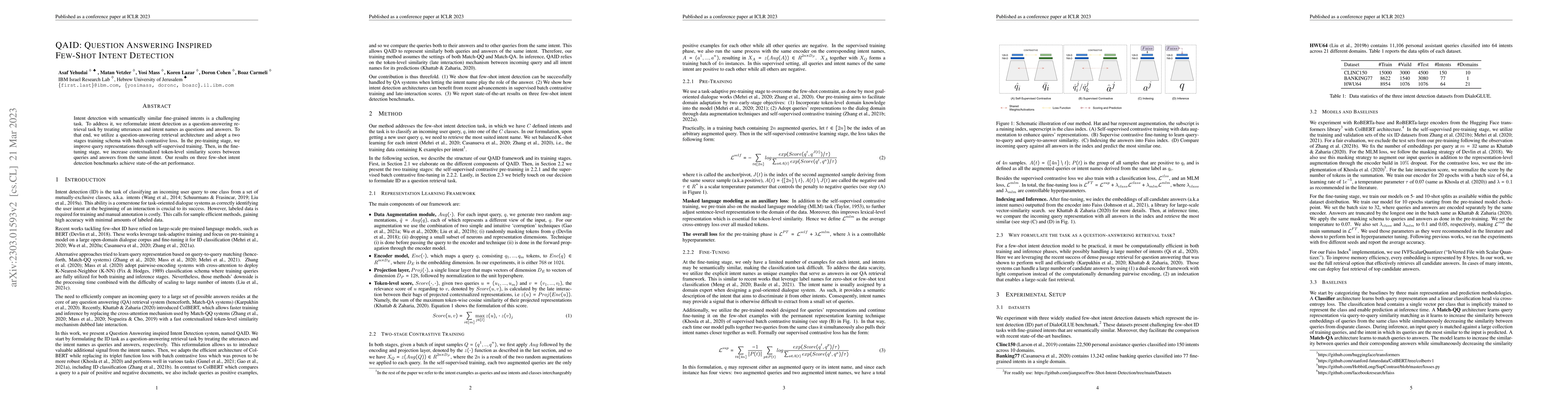 Thumbnail for QAID: Question Answering Inspired Few-shot Intent Detection