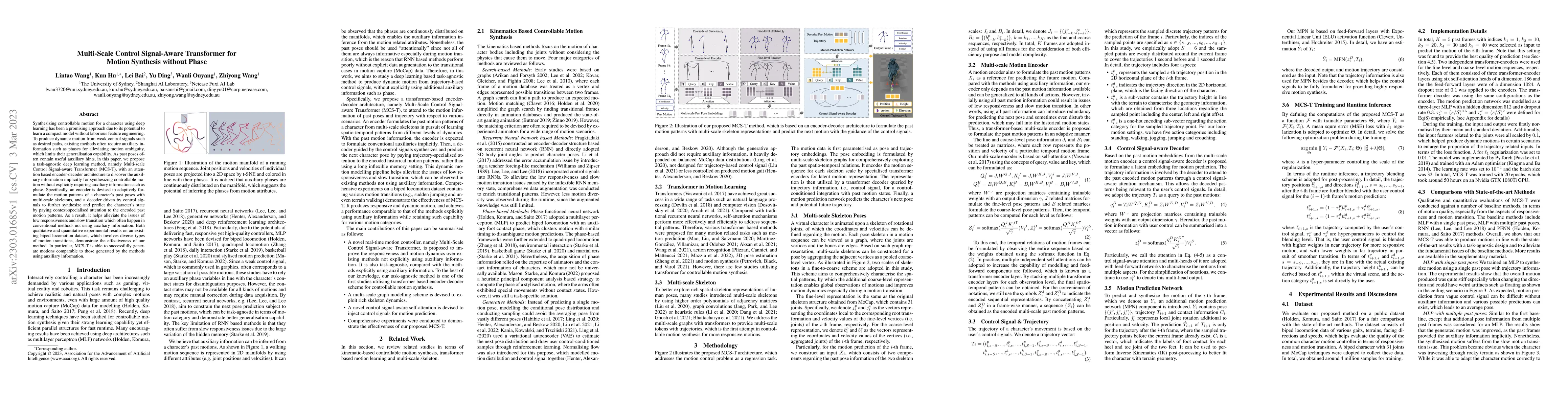 Thumbnail for Multi-Scale Control Signal-Aware Transformer for Motion Synthesis
  without Phase