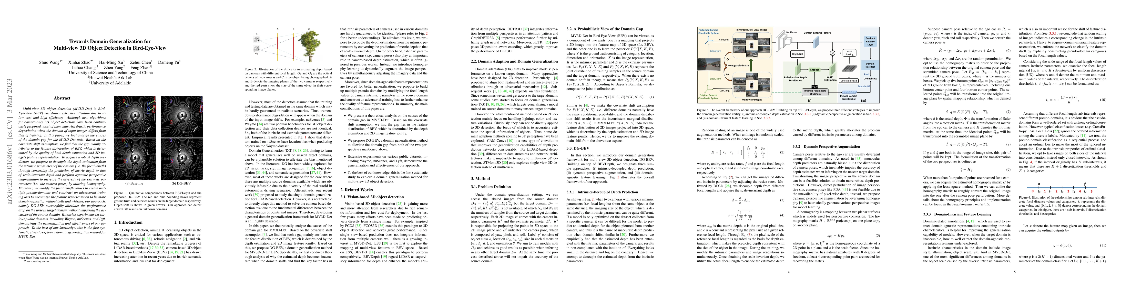 Thumbnail for Towards Domain Generalization for Multi-view 3D Object Detection in
  Bird-Eye-View