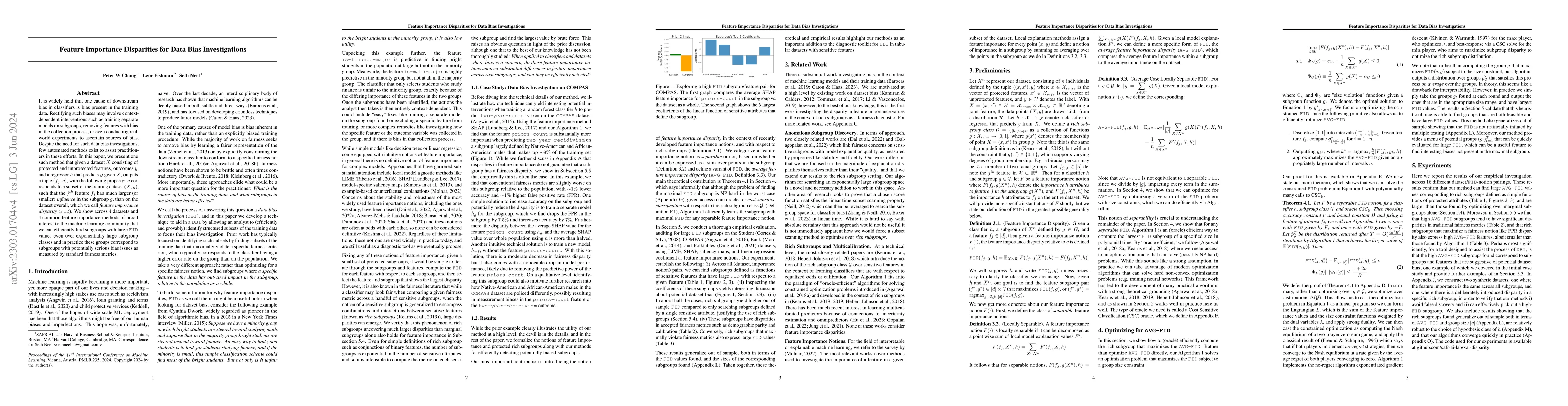 Thumbnail for Feature Importance Disparities for Data Bias Investigations
