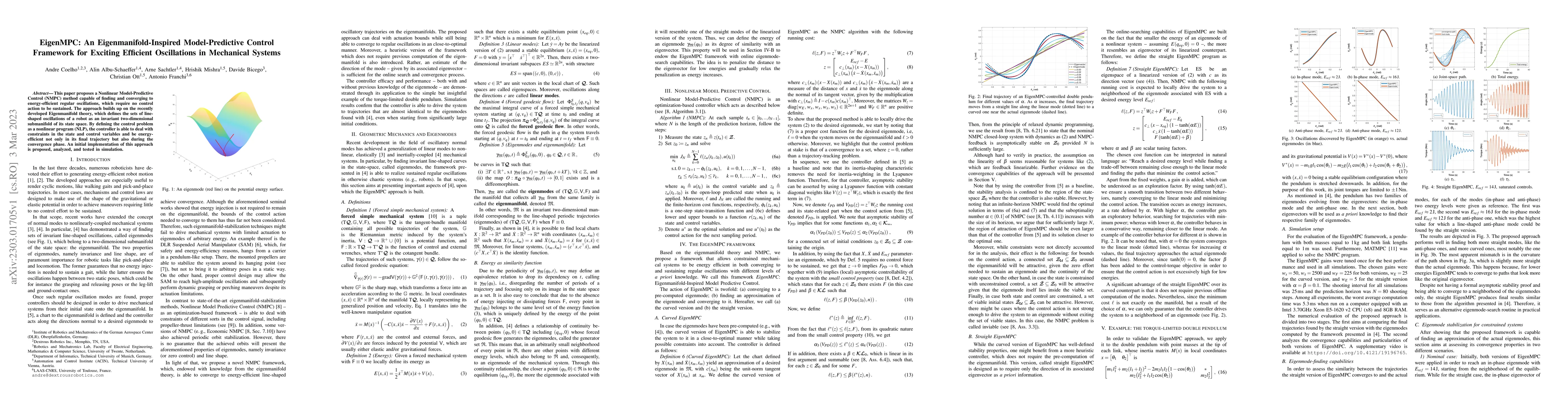 Thumbnail for EigenMPC: An Eigenmanifold-Inspired Model-Predictive Control Framework
  for Exciting Efficient Oscillations in Mechanical Systems