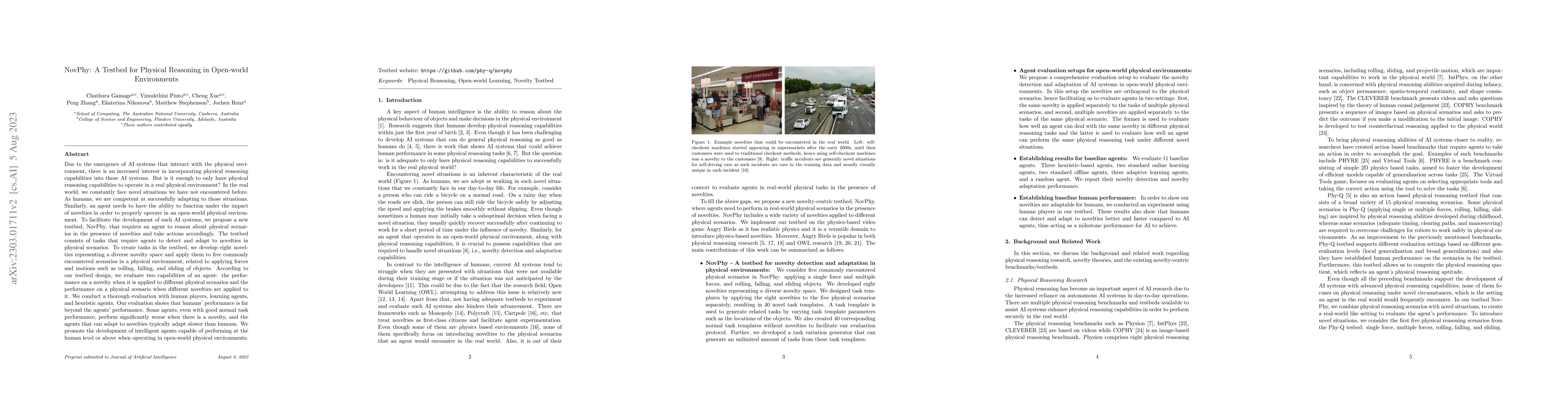 Thumbnail for NovPhy: A Testbed for Physical Reasoning in Open-world Environments