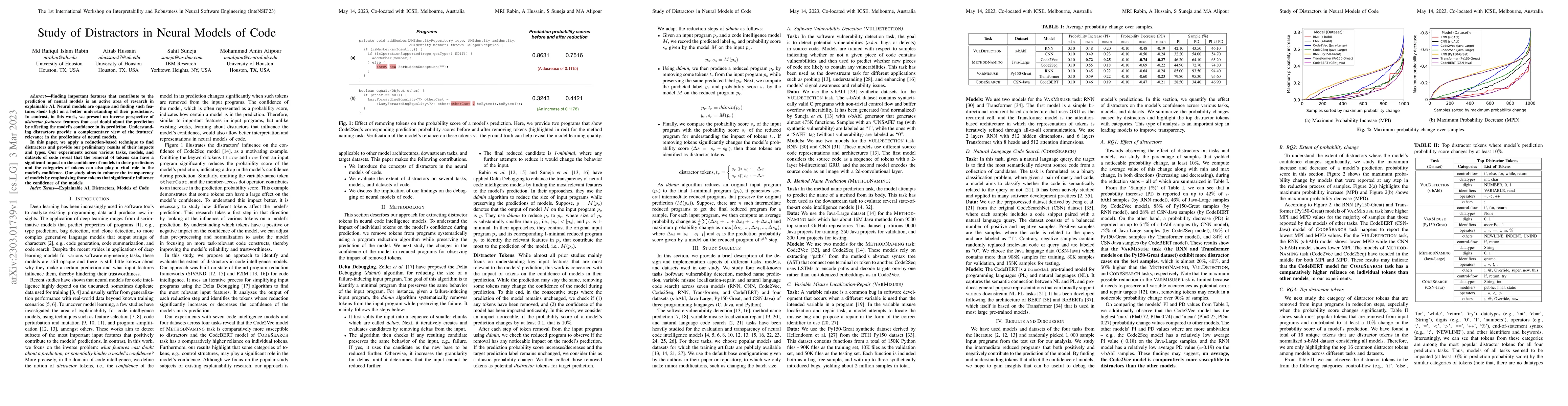 Thumbnail for Study of Distractors in Neural Models of Code
