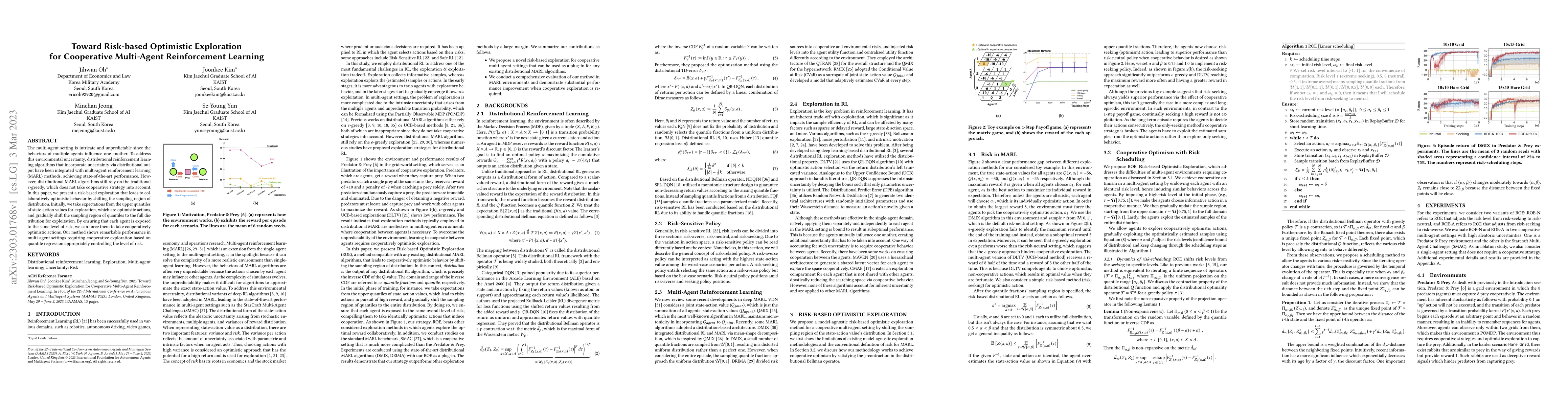 Thumbnail for Toward Risk-based Optimistic Exploration for Cooperative Multi-Agent
  Reinforcement Learning