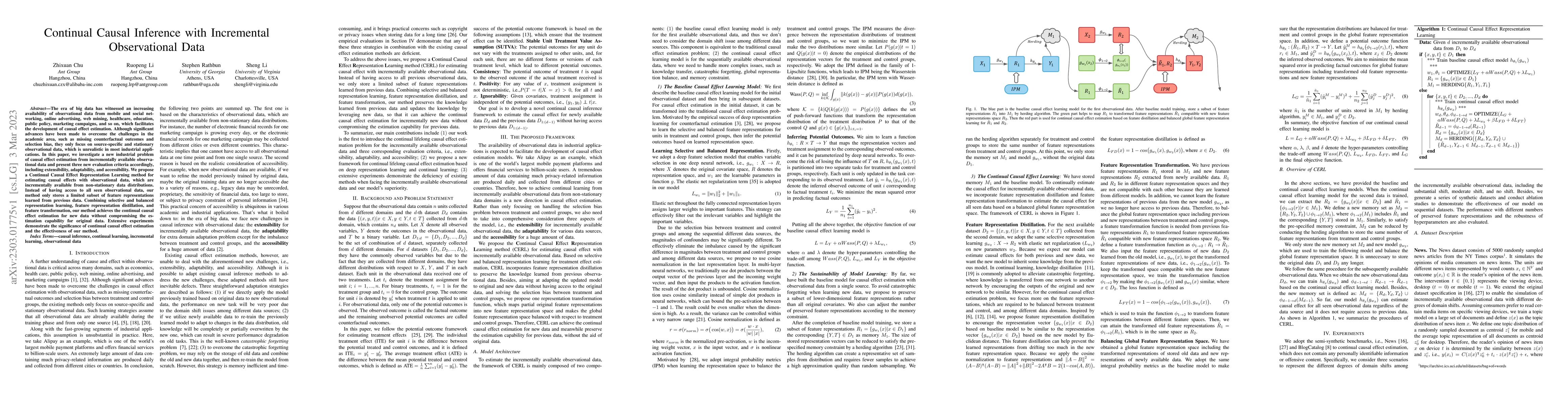 Thumbnail for Continual Causal Inference with Incremental Observational Data