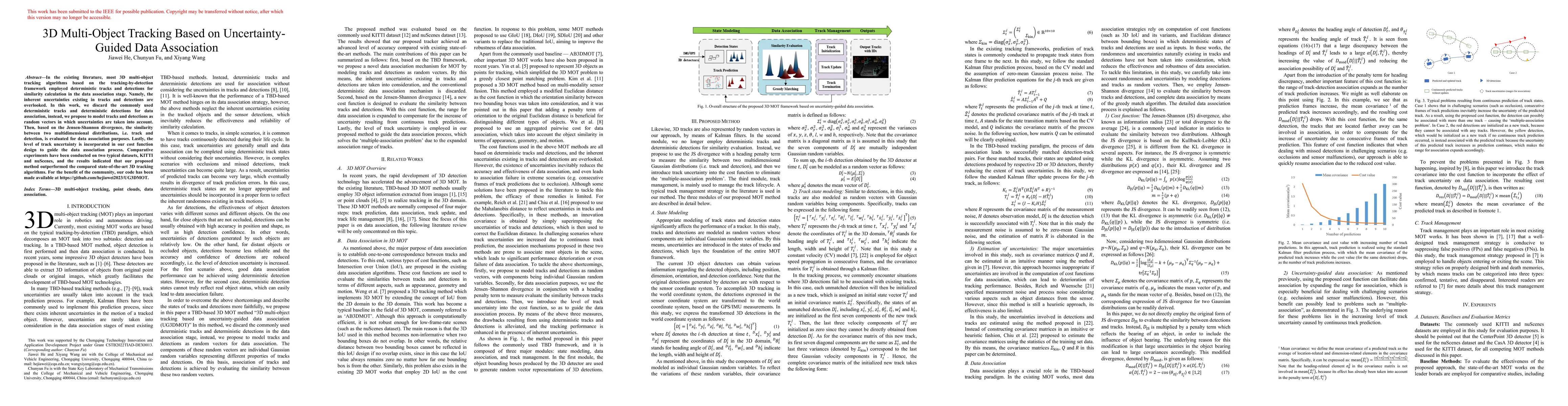 Thumbnail for 3D Multi-Object Tracking Based on Uncertainty-Guided Data Association