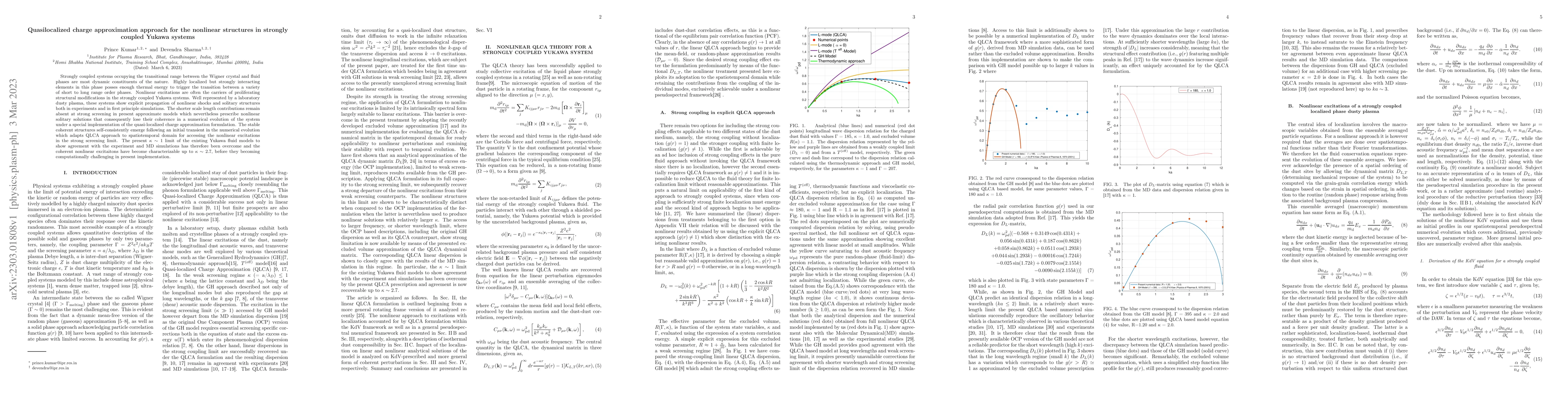 Thumbnail for Quasi-localized charge approximation approach for the nonlinear
  structures in strongly coupled Yukawa systems