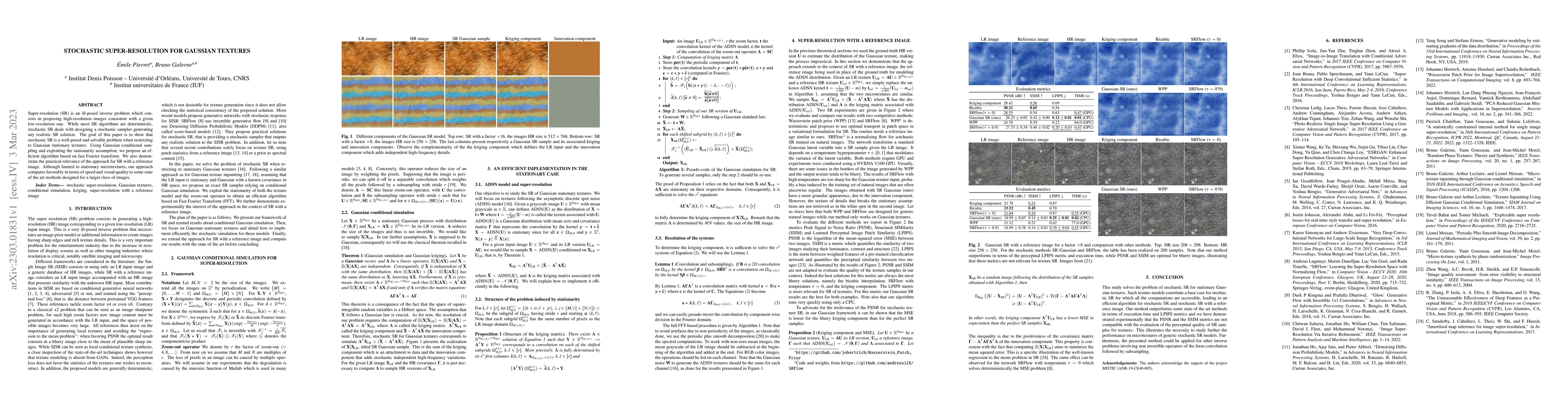 Thumbnail for Stochastic Super-Resolution For Gaussian Textures