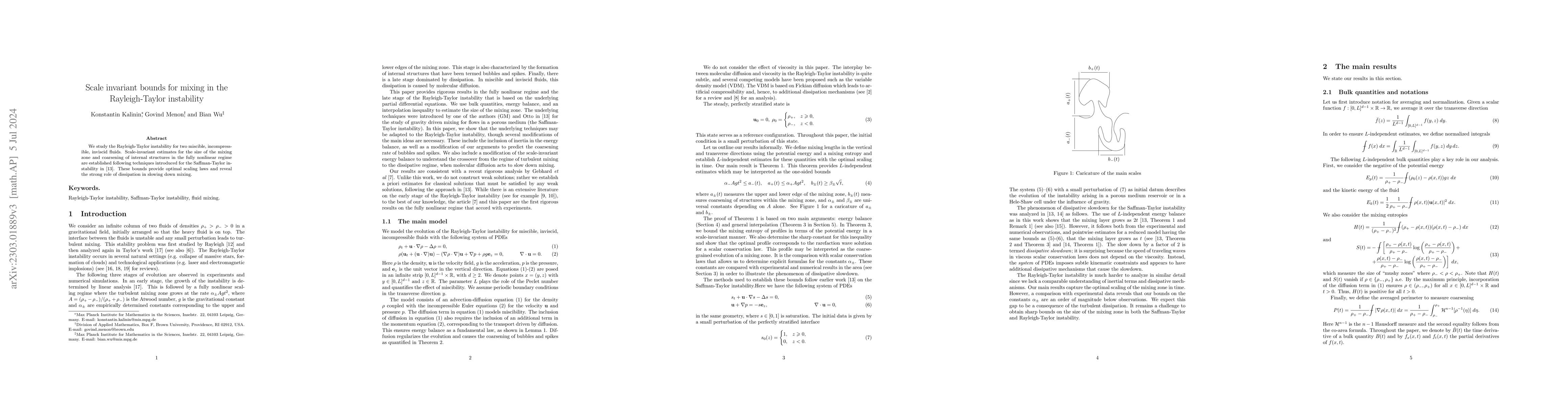 Thumbnail for Scale invariant bounds for mixing in the Rayleigh-Taylor instability