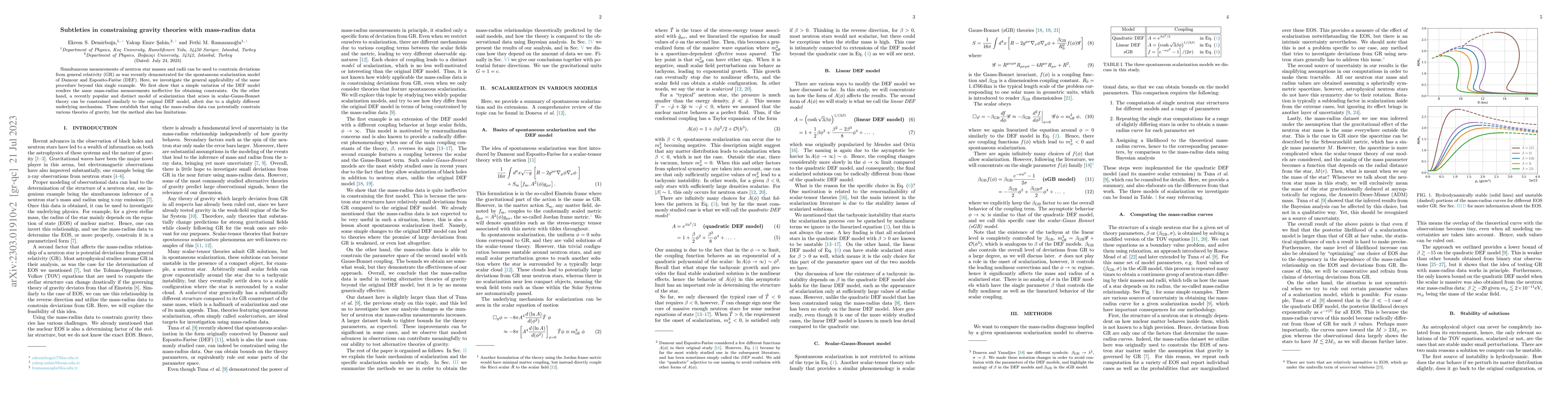 Thumbnail for Subtleties in constraining gravity theories with mass-radius data