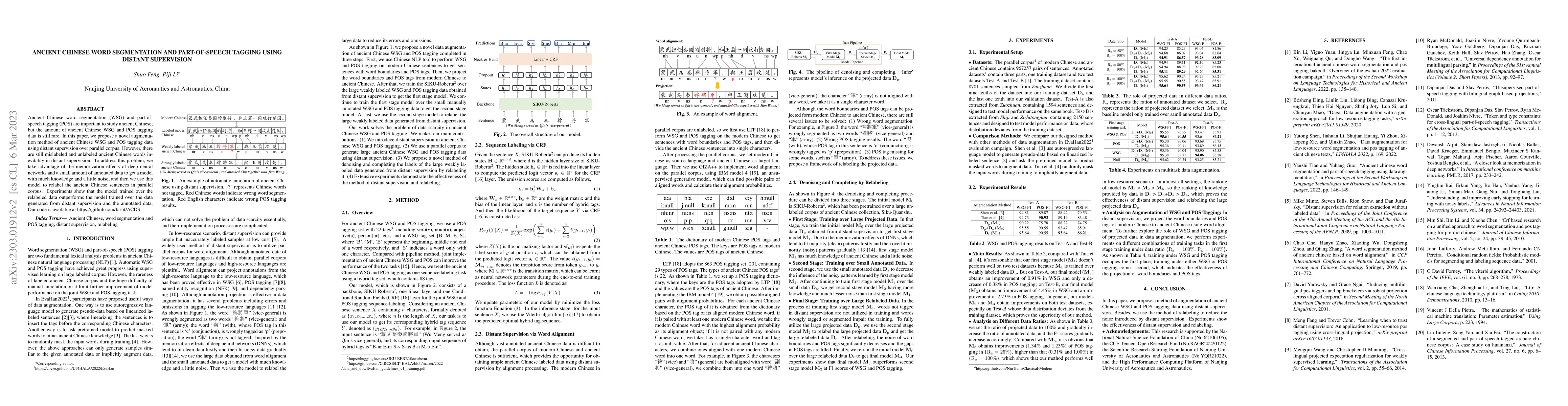 Thumbnail for Ancient Chinese Word Segmentation and Part-of-Speech Tagging Using
  Distant Supervision