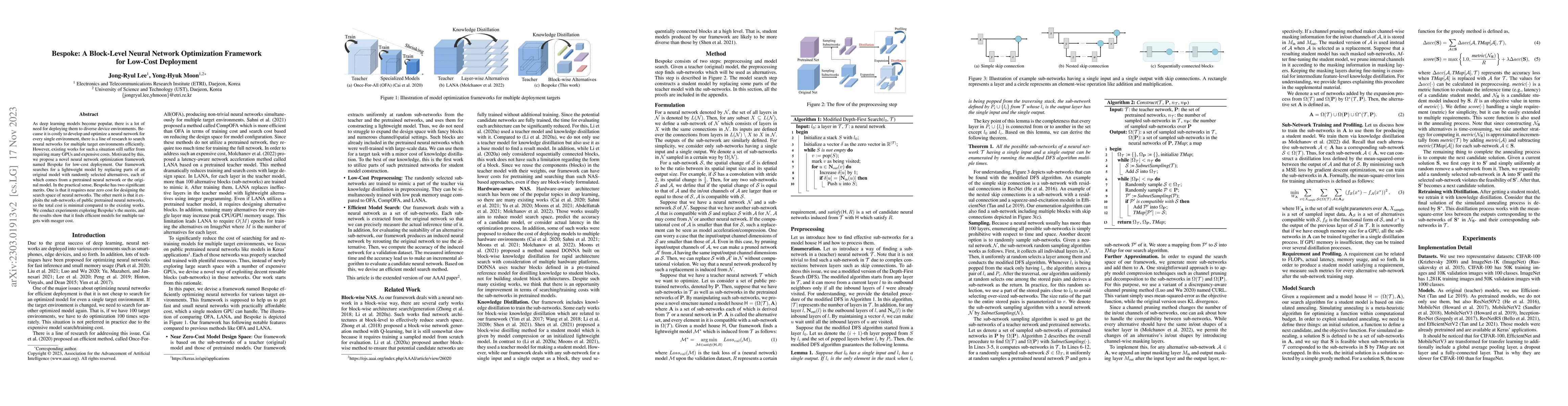 Thumbnail for Bespoke: A Block-Level Neural Network Optimization Framework for
  Low-Cost Deployment