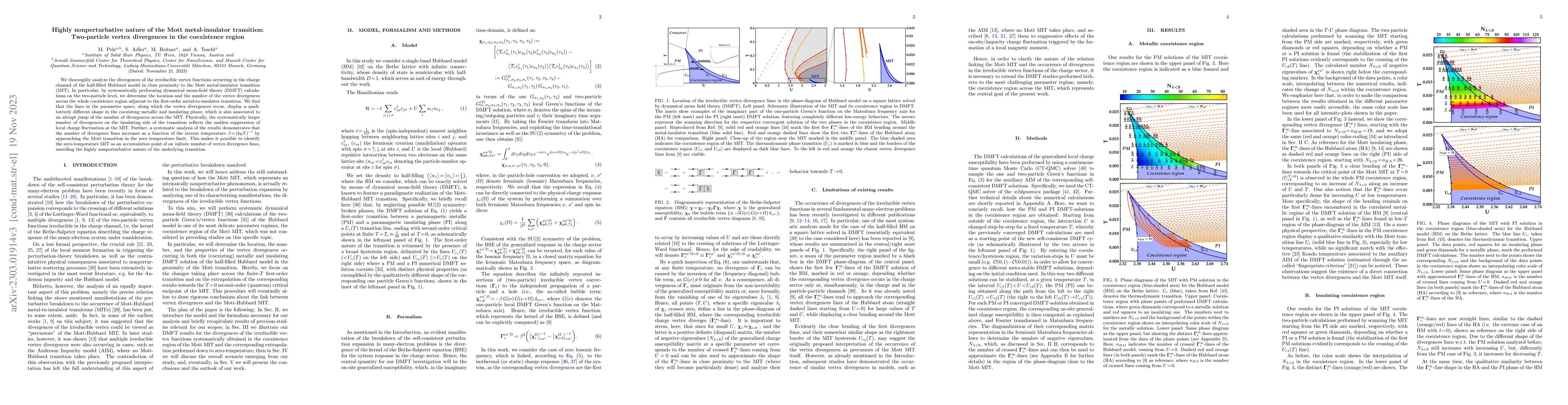 Thumbnail for Highly nonperturbative nature of the Mott metal-insulator transition:
  Two-particle vertex divergences in the coexistence region