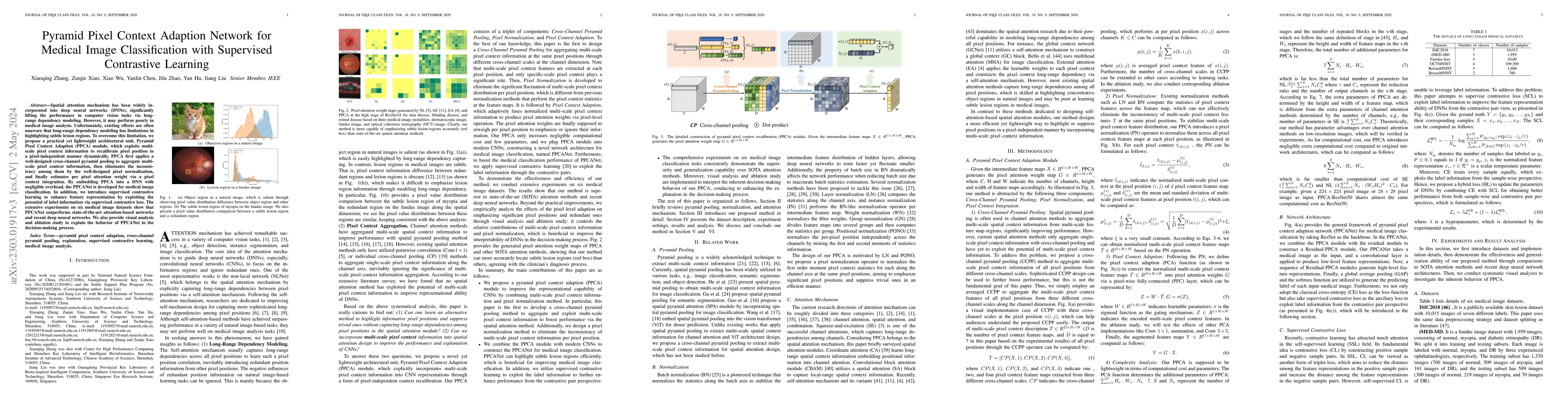 Thumbnail for Pyramid Pixel Context Adaption Network for Medical Image Classification
  with Supervised Contrastive Learning