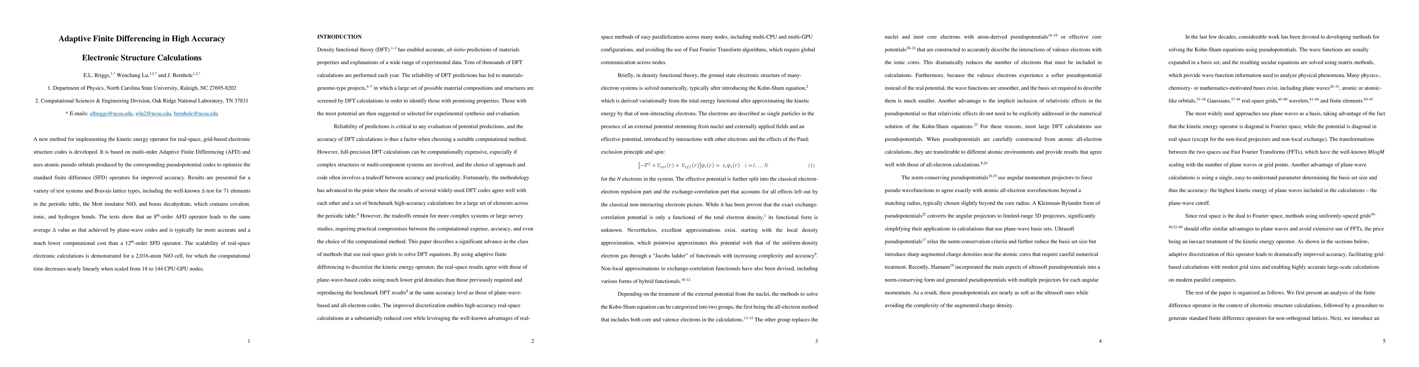 Thumbnail for Adaptive Finite Differencing in High Accuracy Electronic Structure
  Calculations