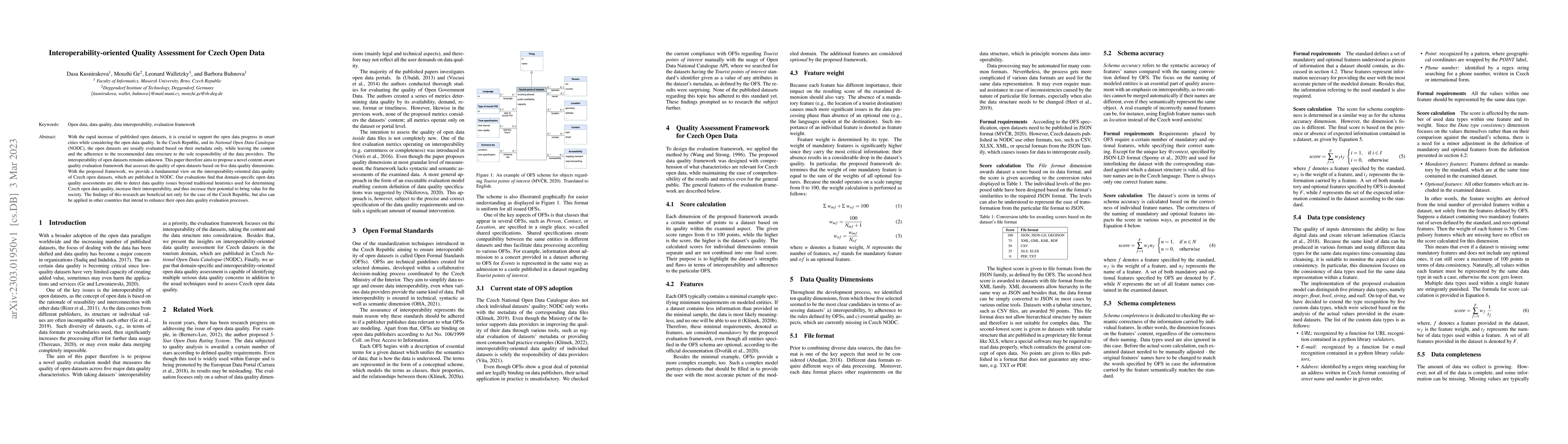 Thumbnail for Interoperability-oriented Quality Assessment for Czech Open Data