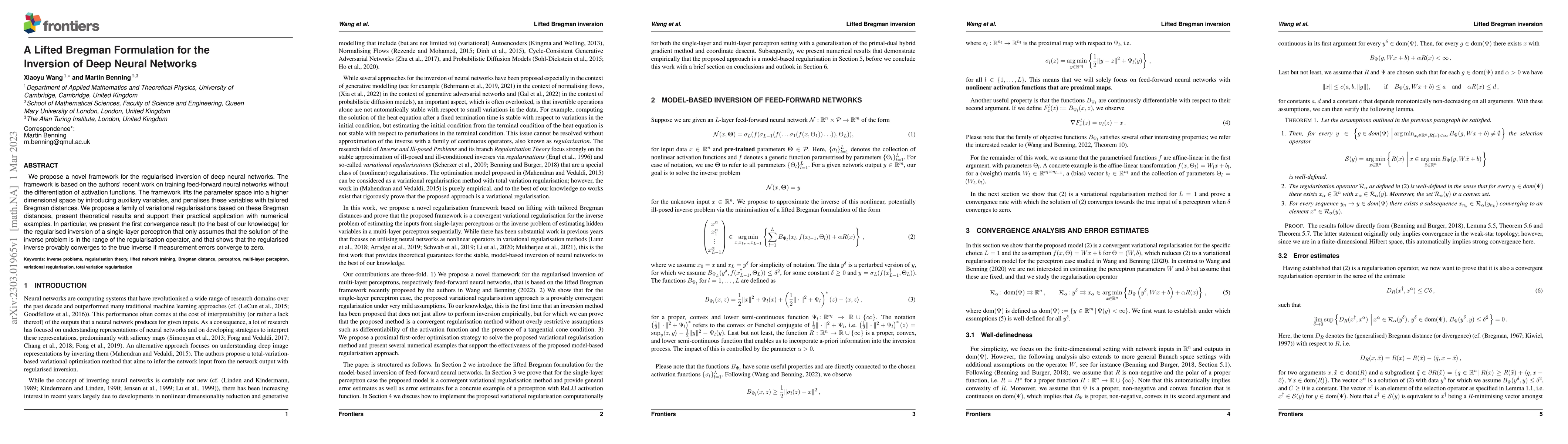 Thumbnail for A Lifted Bregman Formulation for the Inversion of Deep Neural Networks