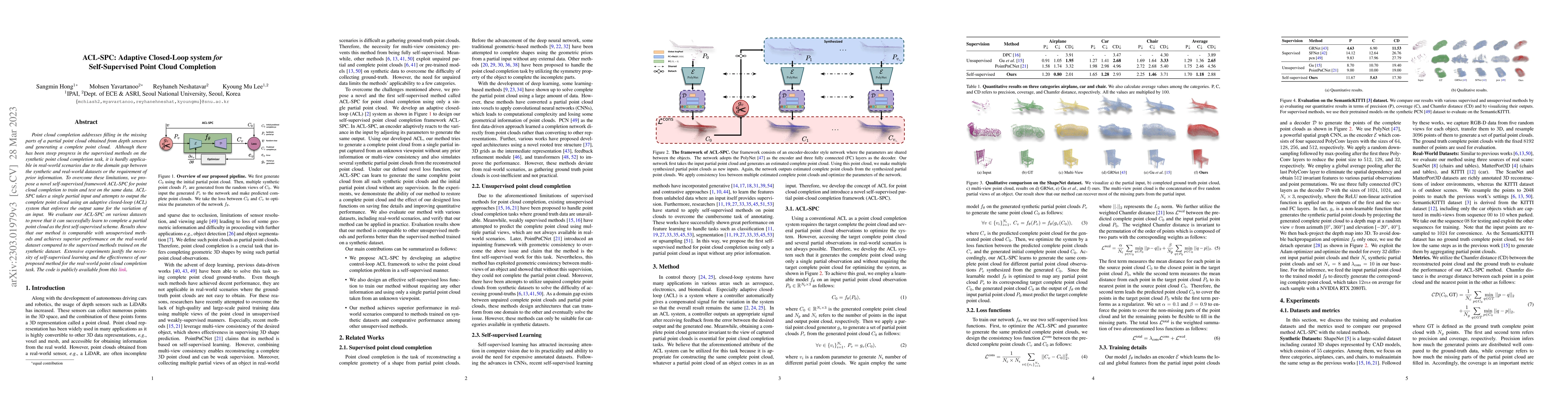 Thumbnail for ACL-SPC: Adaptive Closed-Loop system for Self-Supervised Point Cloud
  Completion