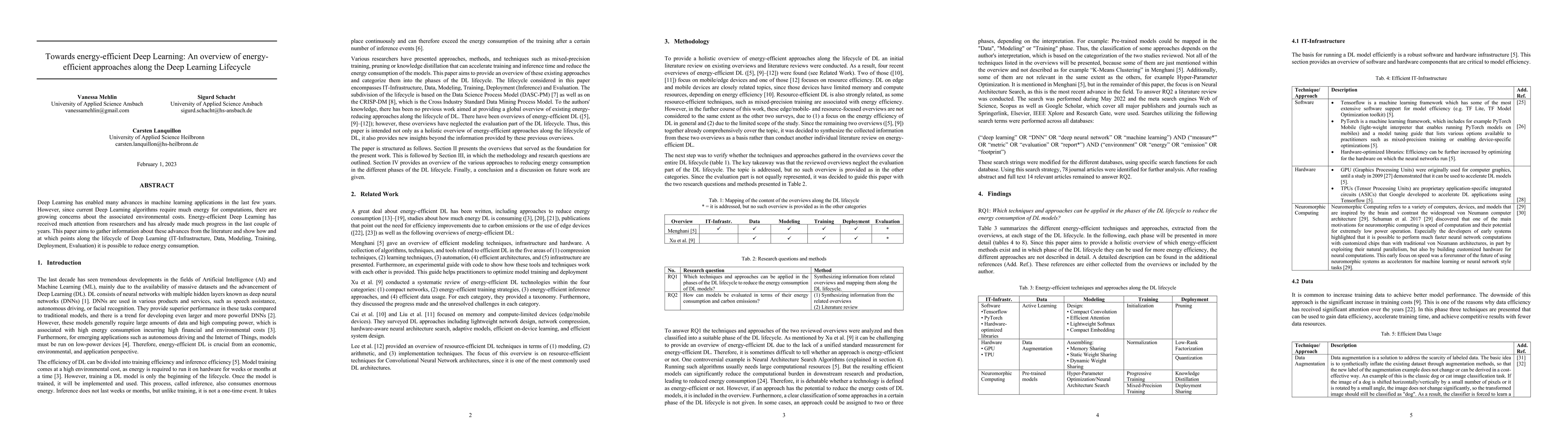 Thumbnail for Towards energy-efficient Deep Learning: An overview of energy-efficient
  approaches along the Deep Learning Lifecycle