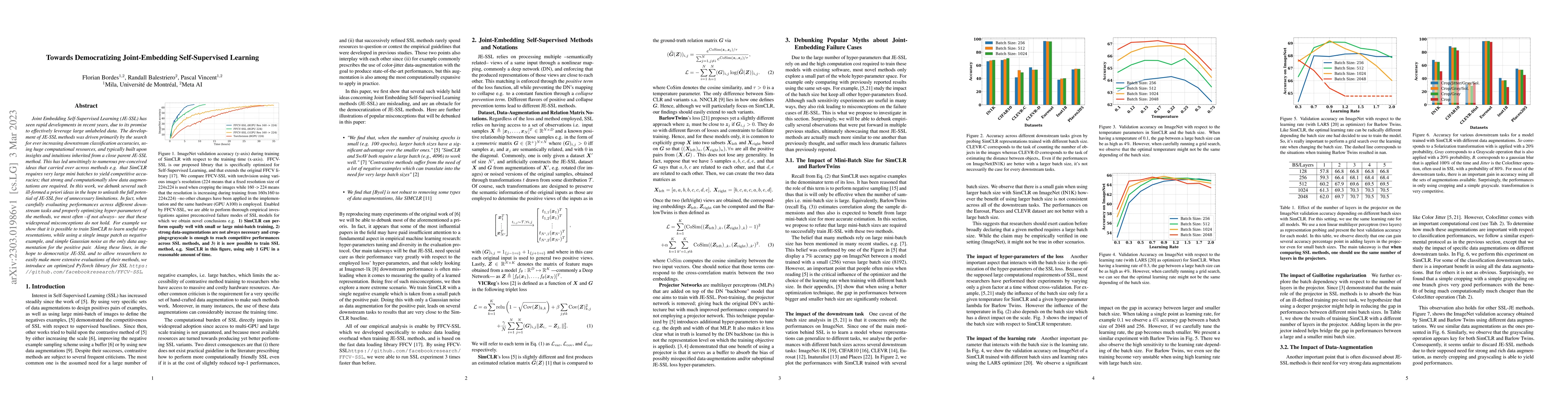 Thumbnail for Towards Democratizing Joint-Embedding Self-Supervised Learning