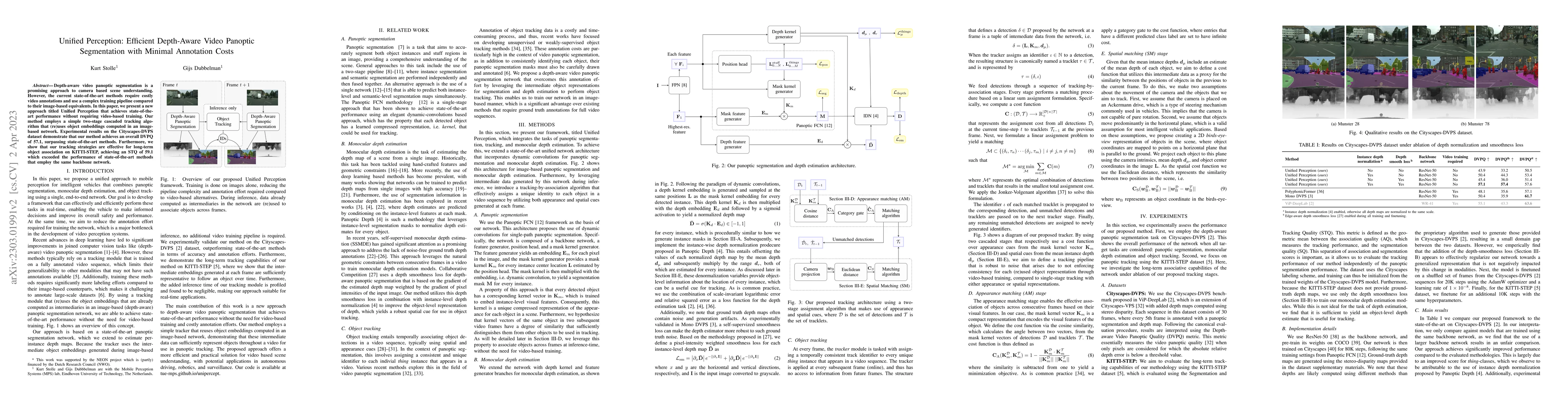 Thumbnail for Unified Perception: Efficient Depth-Aware Video Panoptic Segmentation
  with Minimal Annotation Costs