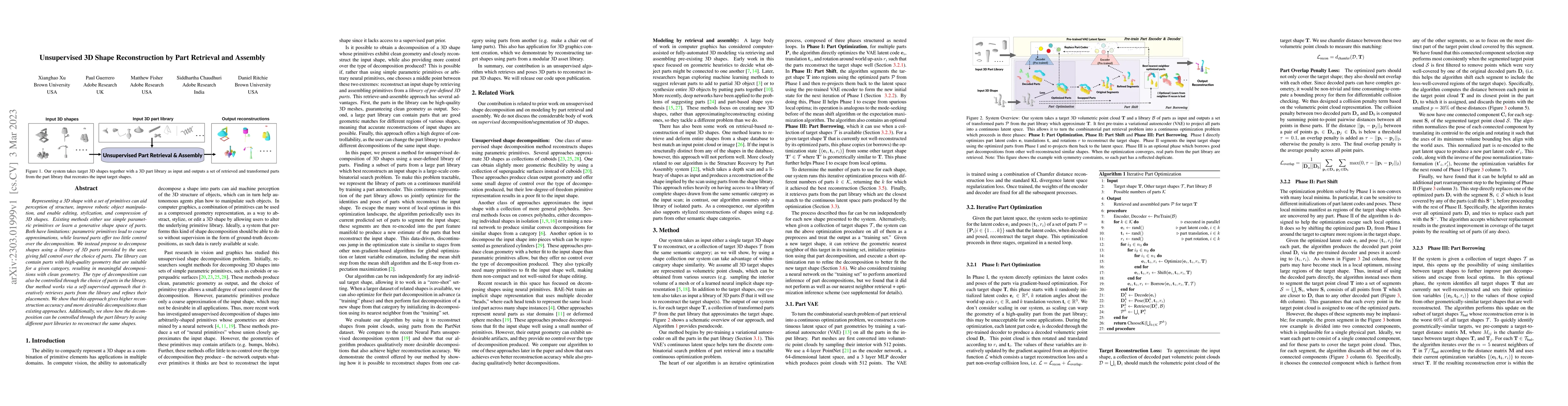 Thumbnail for Unsupervised 3D Shape Reconstruction by Part Retrieval and Assembly