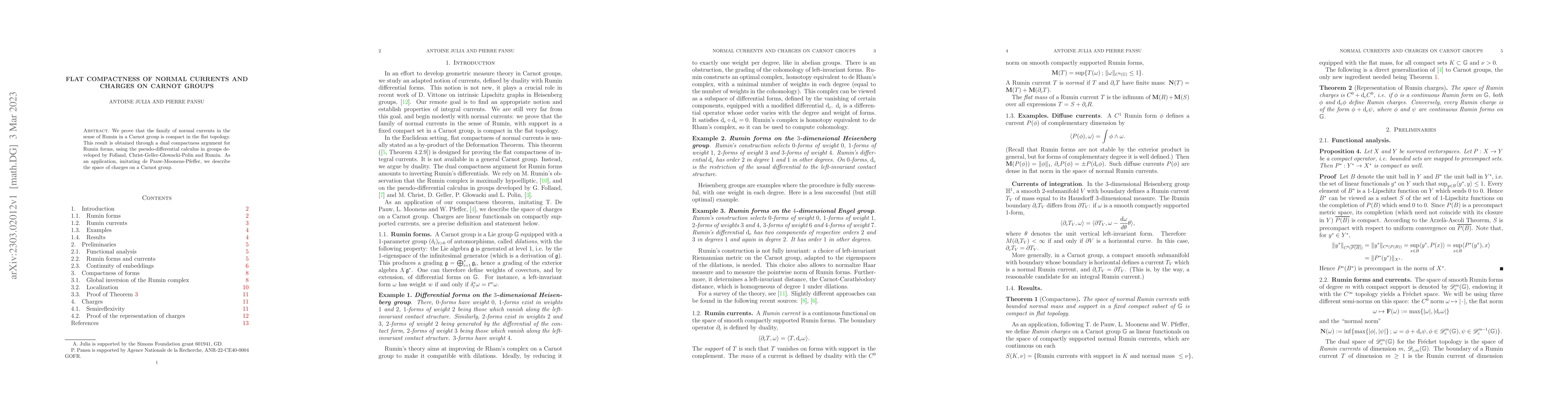 Thumbnail for Flat compactness of normal currents, and charges in Carnot groups
