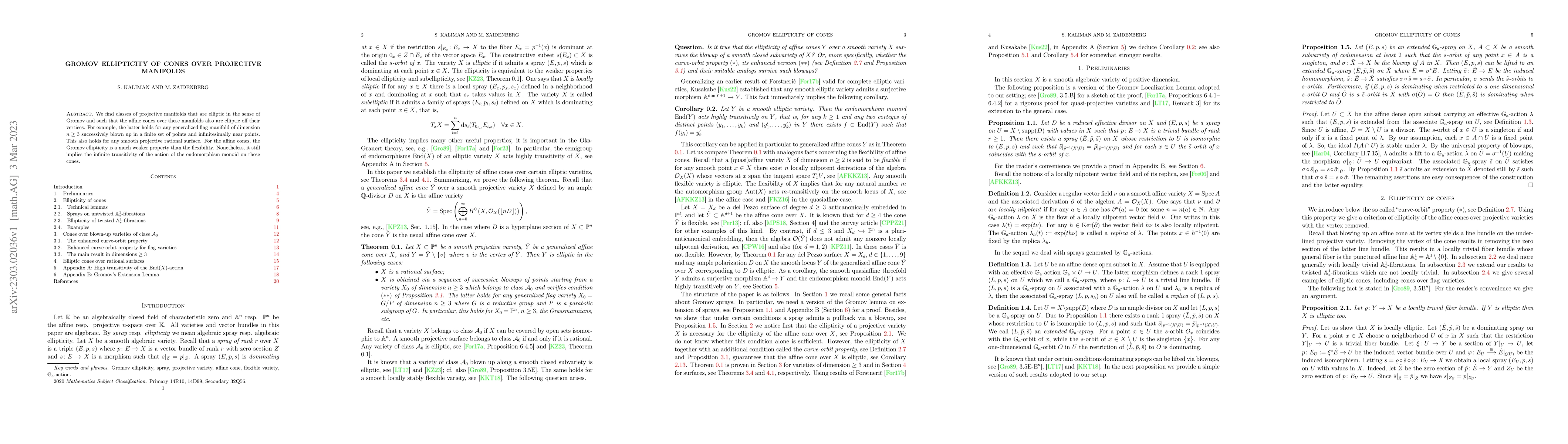 Thumbnail for Gromov ellipticity of cones over projective manifolds