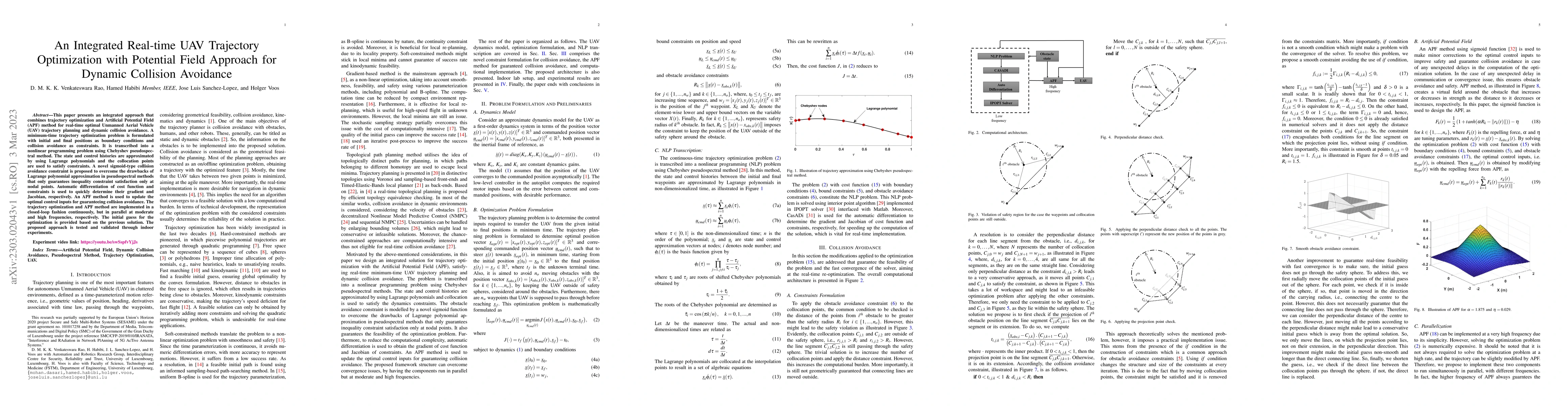 Thumbnail for An Integrated Real-time UAV Trajectory Optimization with Potential Field
  Approach for Dynamic Collision Avoidance