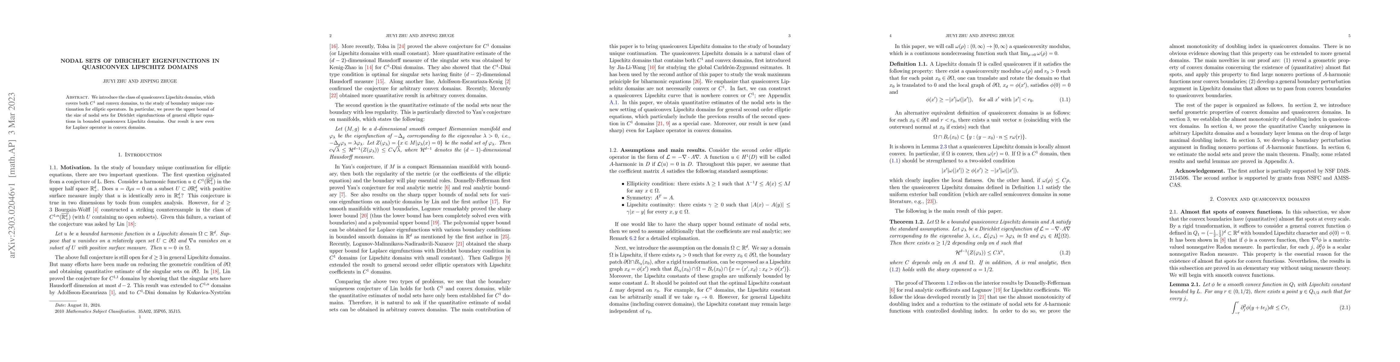Thumbnail for Nodal sets of Dirichlet eigenfunctions in quasiconvex Lipschitz domains
