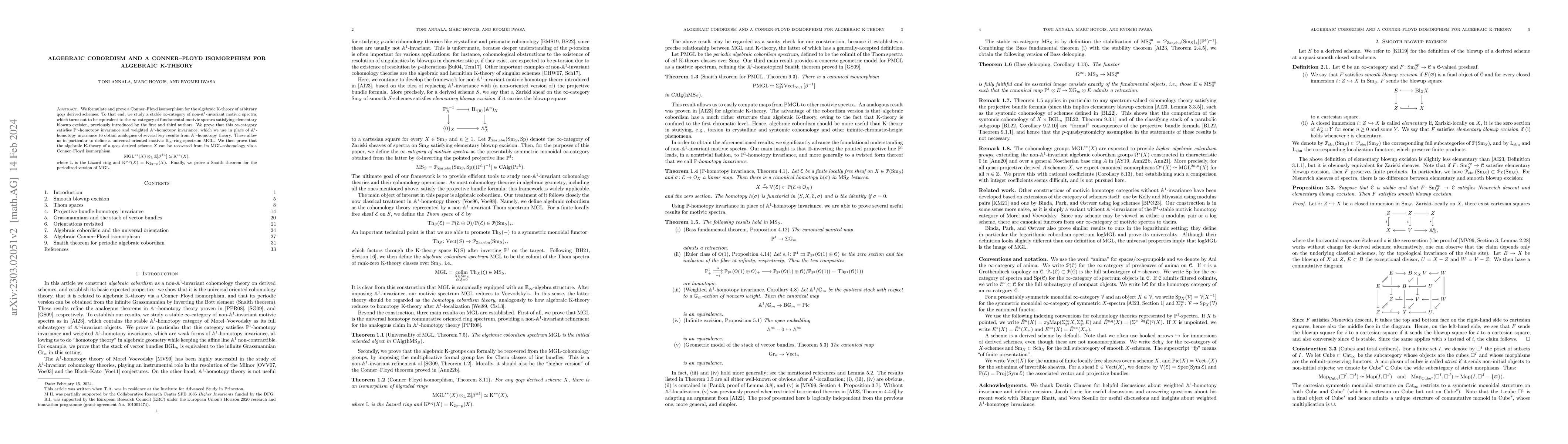 Thumbnail for Algebraic cobordism and a Conner-Floyd isomorphism for algebraic
  K-theory