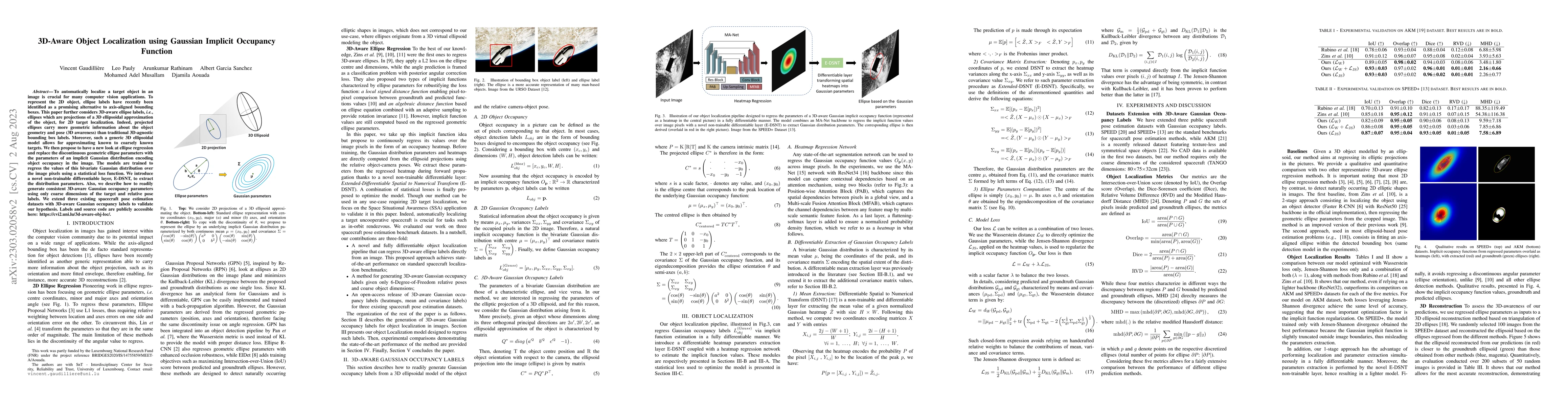 Thumbnail for 3D-Aware Object Localization using Gaussian Implicit Occupancy Function