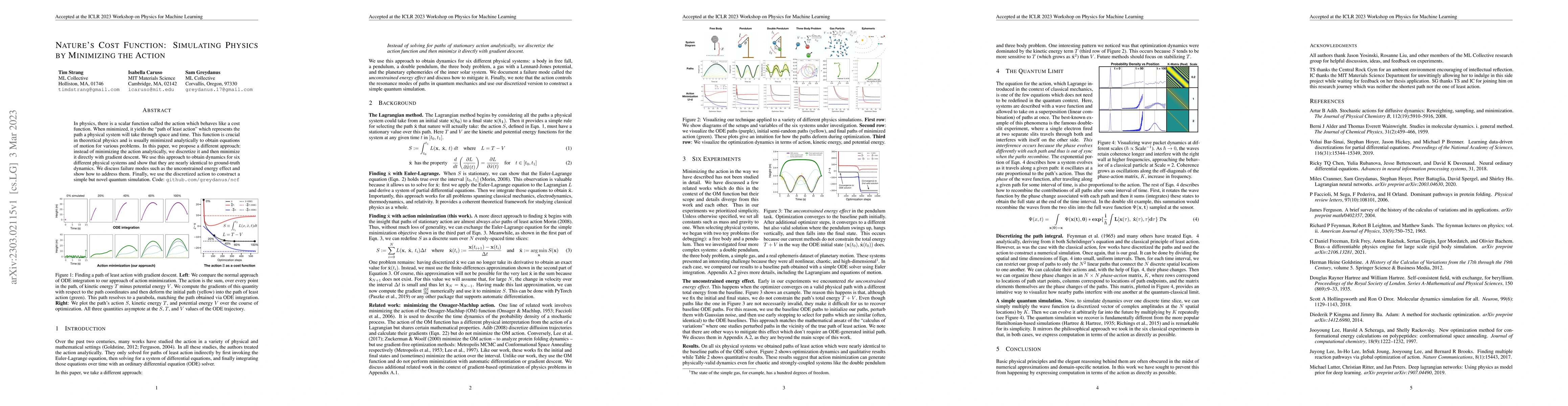Thumbnail for Nature's Cost Function: Simulating Physics by Minimizing the Action