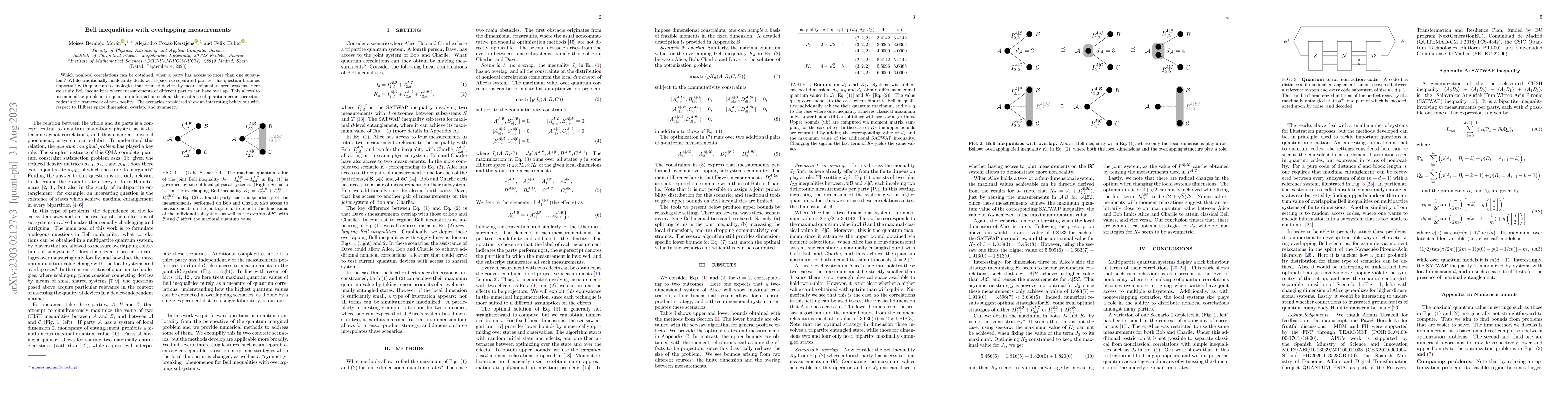 Thumbnail for Bell inequalities with overlapping measurements