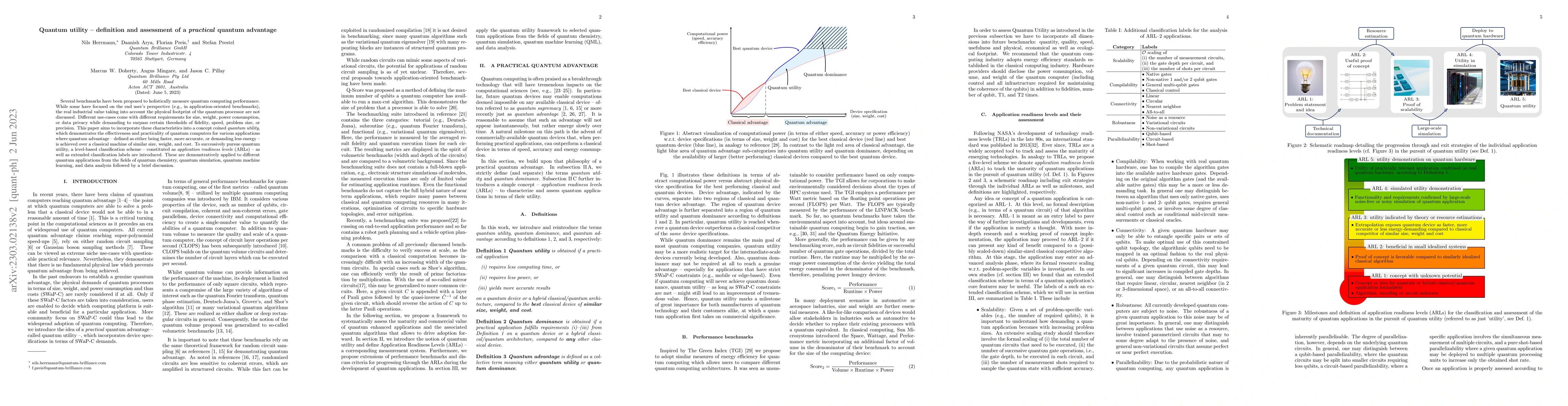 Thumbnail for Quantum utility -- definition and assessment of a practical quantum
  advantage
