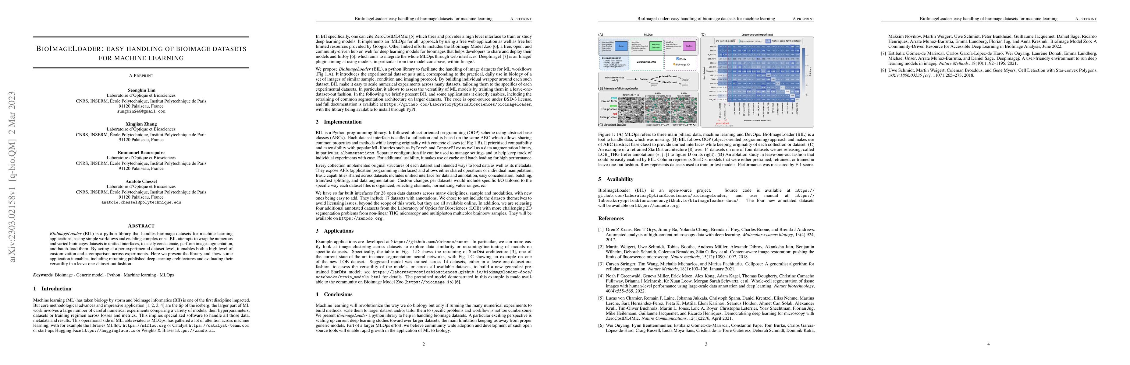 Thumbnail for BioImageLoader: Easy Handling of Bioimage Datasets for Machine Learning