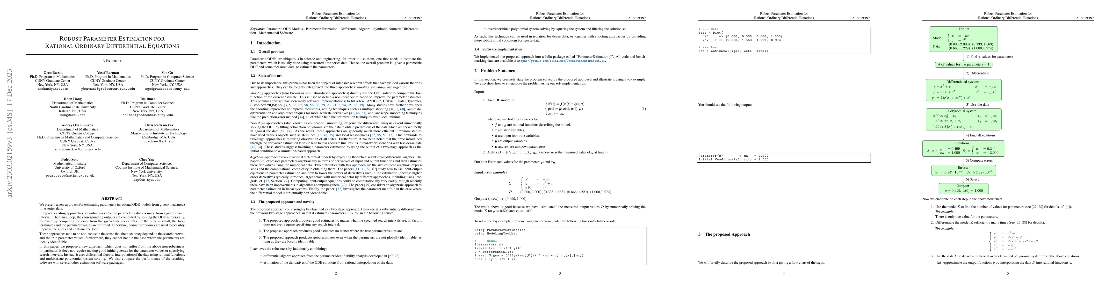 Thumbnail for Robust Parameter Estimation for Rational Ordinary Differential Equations