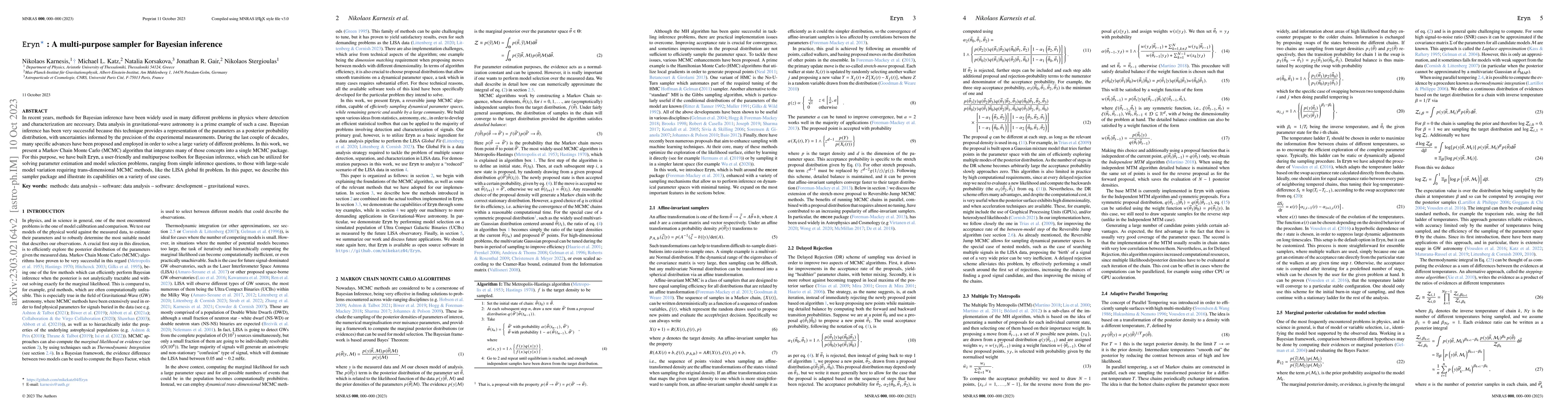 Thumbnail for Eryn : A multi-purpose sampler for Bayesian inference