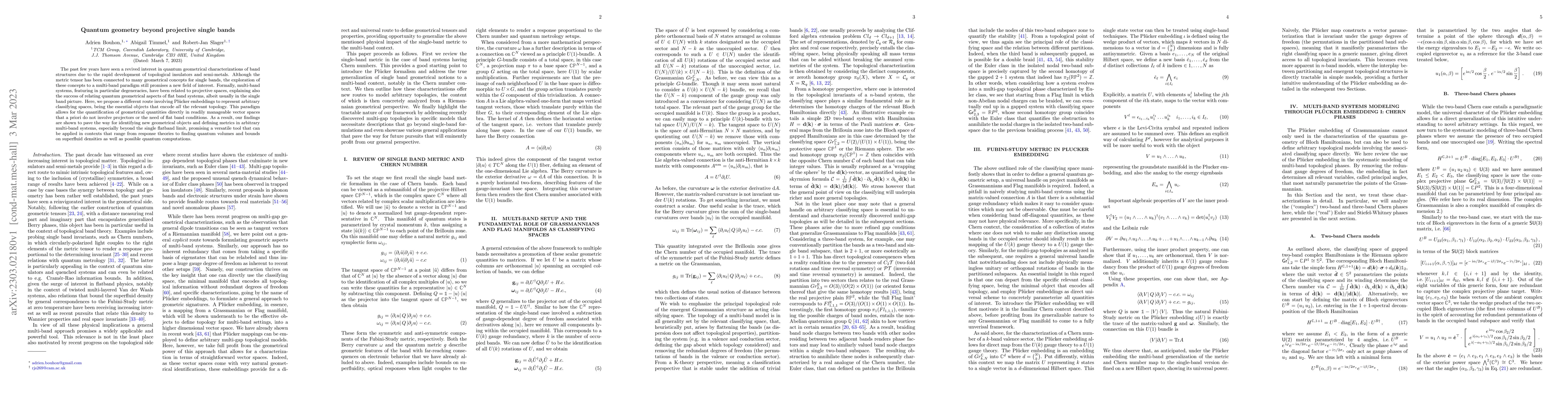 Thumbnail for Quantum geometry beyond projective single bands