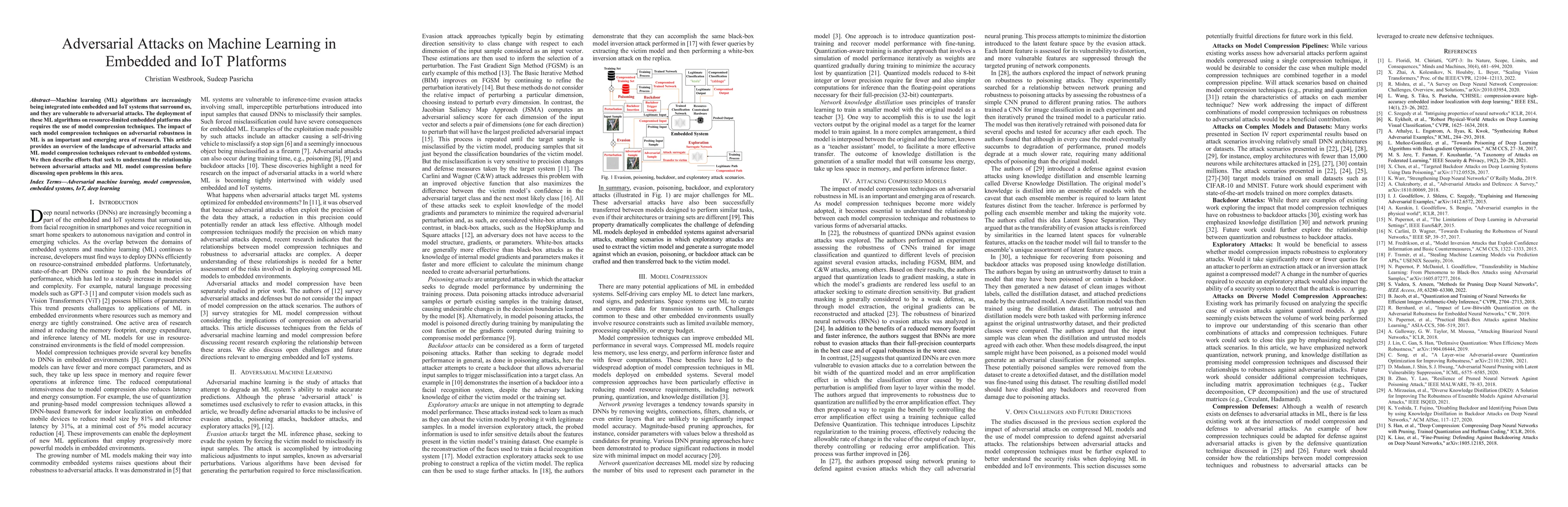 Thumbnail for Adversarial Attacks on Machine Learning in Embedded and IoT Platforms