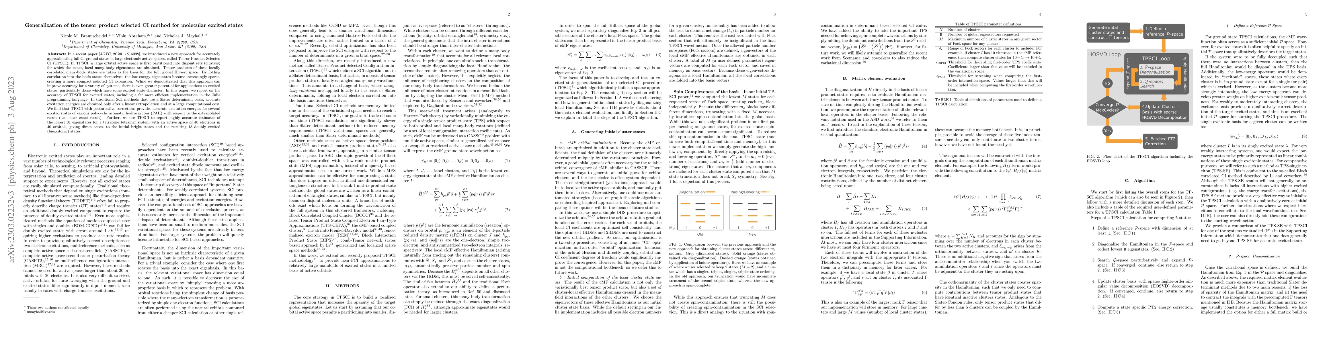 Thumbnail for Generalization of the tensor product selected CI method for molecular
  excited states