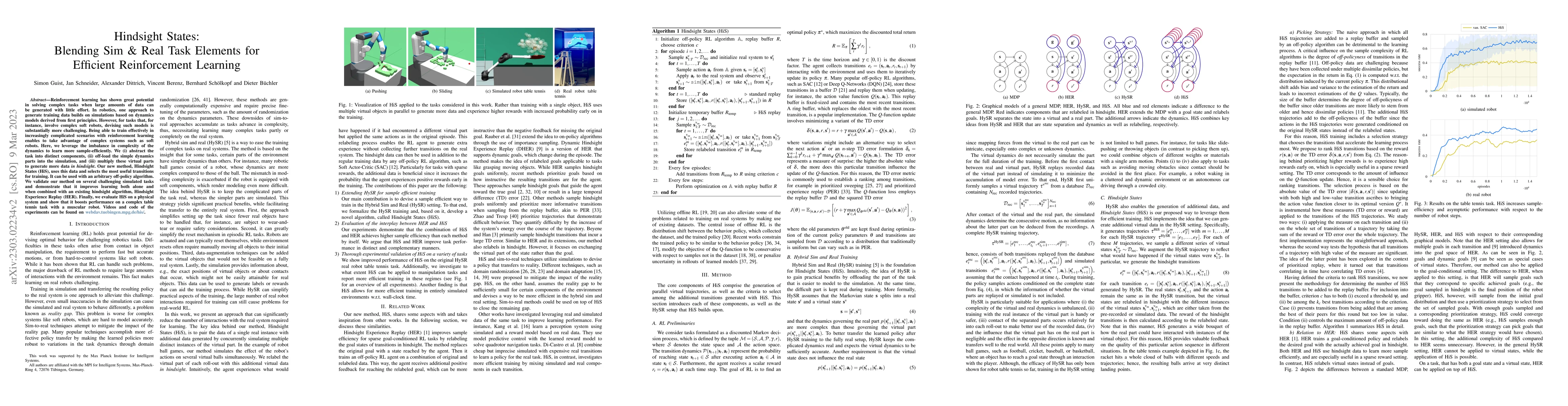 Thumbnail for Hindsight States: Blending Sim and Real Task Elements for Efficient
  Reinforcement Learning