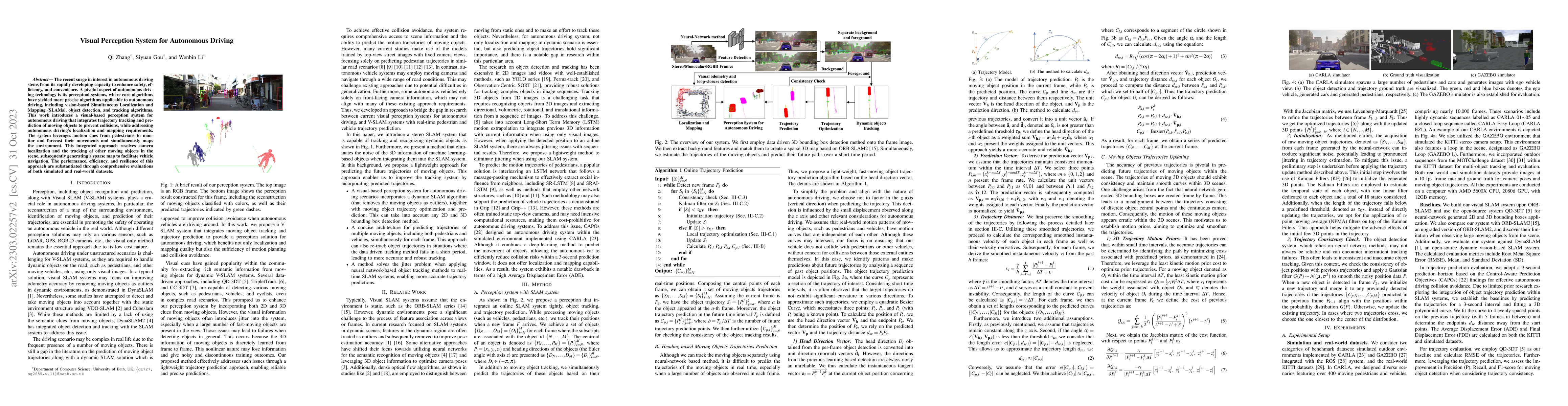 Thumbnail for Visual Perception System for Autonomous Driving