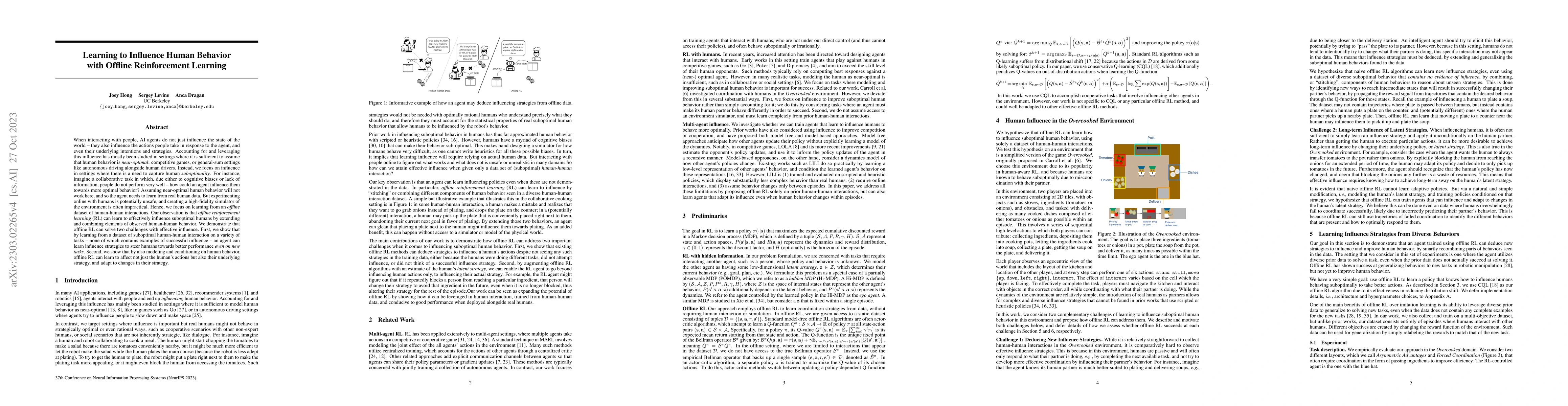 Thumbnail for Learning to Influence Human Behavior with Offline Reinforcement Learning