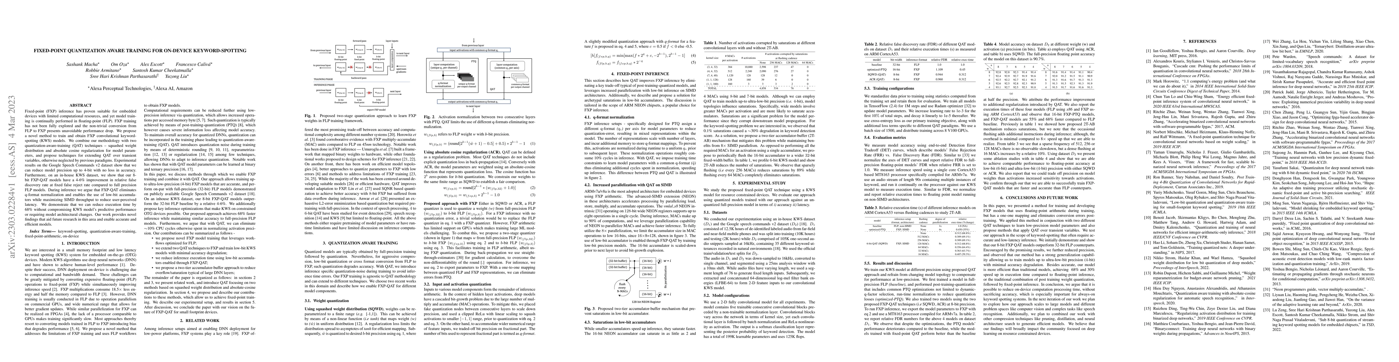 Thumbnail for Fixed-point quantization aware training for on-device keyword-spotting